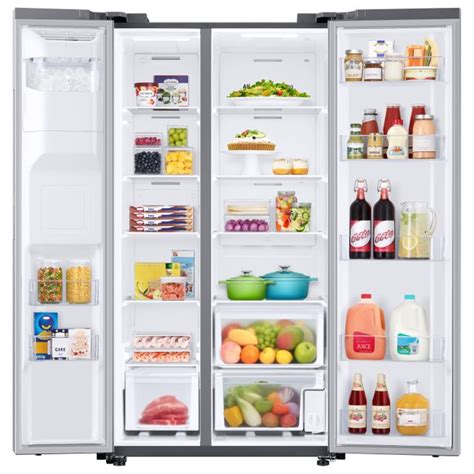 Samsung 274 Cu Ft Standard Depth Side By Side Refrigerator Spencers Tv And Appliance