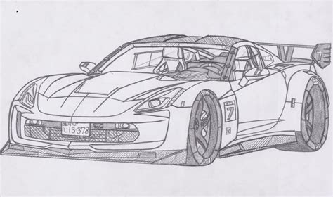 Corvette Stingray Sketch at PaintingValley.com | Explore collection of Corvette Stingray Sketch