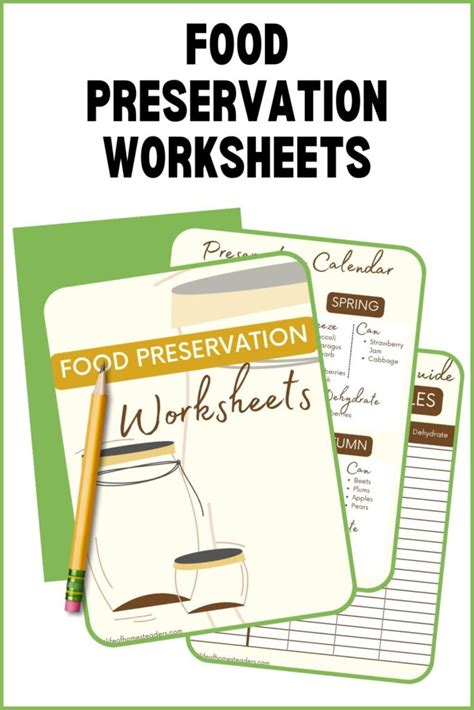 Food Preservation Worksheets Secret Life Of Homesteaders