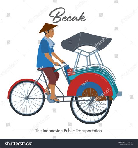 Becak Indonesia Over 142 Royalty Free Licensable Stock Vectors