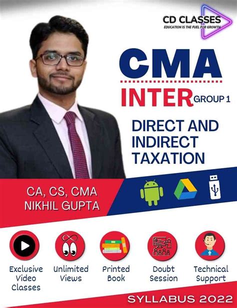 CMA Inter Group 1 Direct And Indirect Taxation New Syllabus 2022 CD