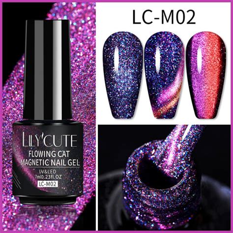 Dropship Lilycute Ml D Cat Magnetic Gel Nail Polish Laser Magnet Semi