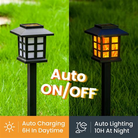 Snapklik Solar Lights For Outside Pack Flickering Flame Led