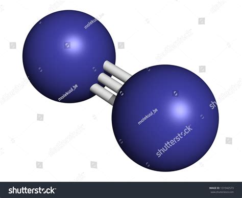 Elemental Nitrogen N2 Molecular Model Nitrogen Gas Is The Main