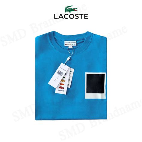 Lacoste เสื้อยืดคอกลม รุ่น Mens Polaroid Collaboration Breathable