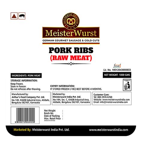 Buy Meisterwurst Pork Ribs Raw Online At Best Price Of Rs Bigbasket