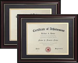 Amazon Elsker Home X Diploma Frame Classic Cherry Wood