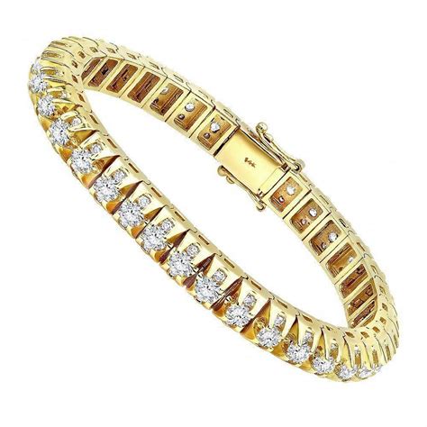 20 Carat Unique Diamond Tennis Bracelet For Men In 14k Gold By Luxurman 14kgoldbracelets