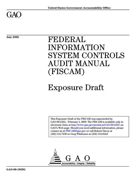 Federal Information System Controls Audit Manual Fiscam Exposure