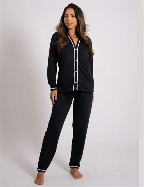 Pijama Americano Feminino Longo De Malha TJ Vip