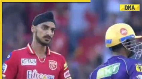 Ipl 2023 Arshdeep Singh Gives Death Stare To Anukul Roy After Getting His Wicket During Pbks Vs