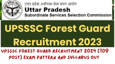 Upsssc Forest Guard Recruitment 2024 Syllabus Important Notification