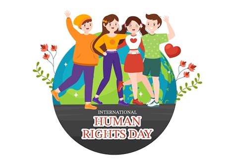 Premium Vector International Human Rights Day Vector Illustration On