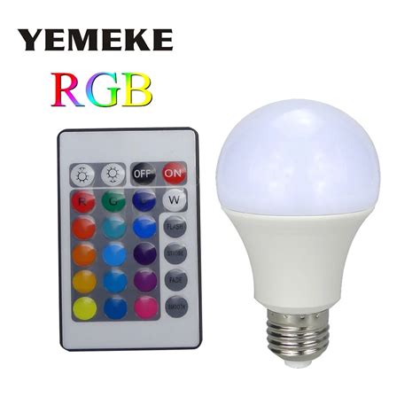 New E Rgb Led Lamp W W W Led Rgb Bulb Light Lamp V V Remote