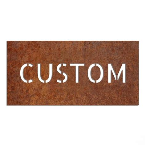 Insegna Personalizzata In Acciaio Corten Il Tuo Logo Corten Etsy