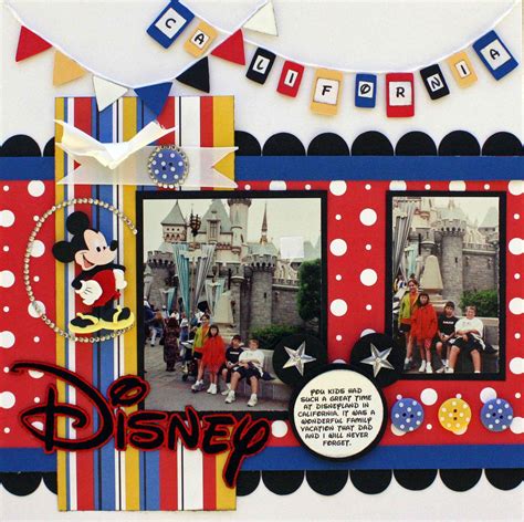 Disneyland Scrapbook Disney Scrapbooking Layouts Disney