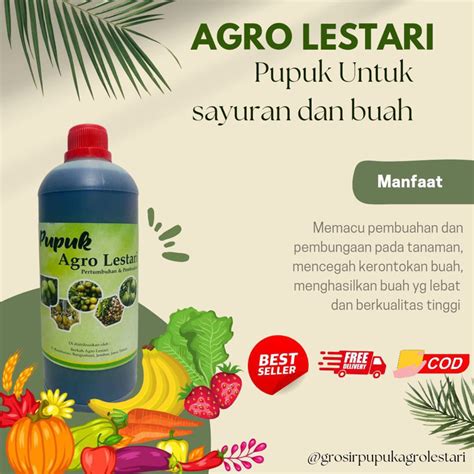 Jual Pupuk Agro Lestari 1 Liter Bisa COD Pupuk Organik Cair Penyubur