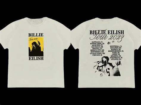 Billie Eilish 2024 Tour Concert T Shirt Hit Me Hard And Soft Tour Sold