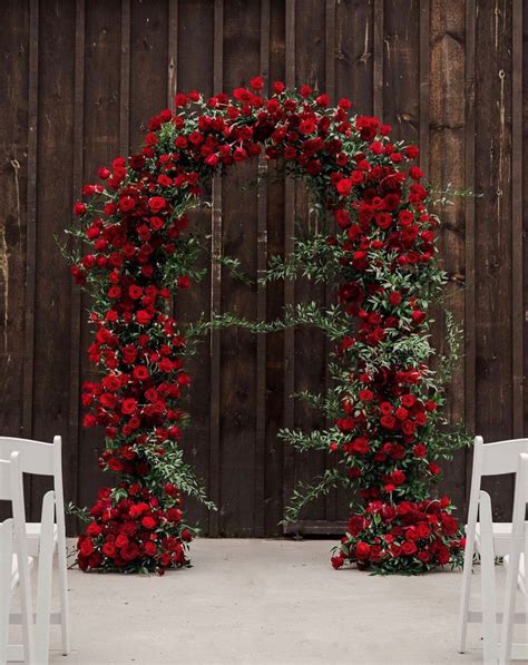 Luxe Sumptuous Red Rose Wedding Ideas A Red Weddin Red Rose