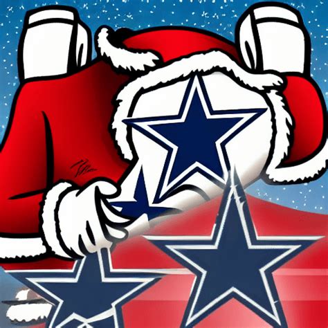 Cartoon Santa Dallas Cowboys · Creative Fabrica