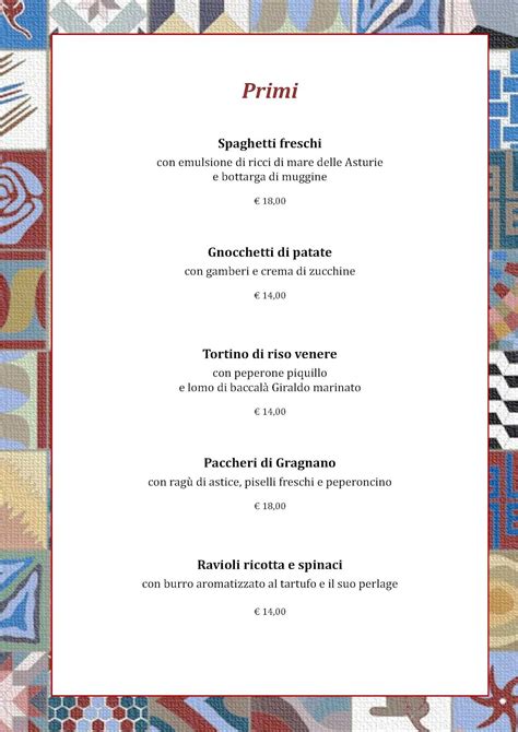 Menu At Event La Vida Y El Gusto Pub Bar Milan Viale Piave