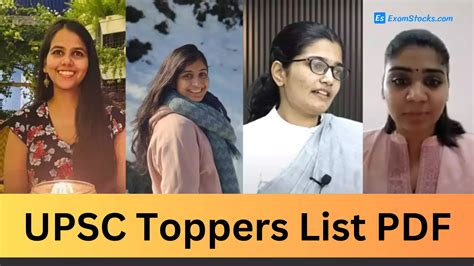 Upsc Toppers List Pdf 2023 Six Girls In Top 10