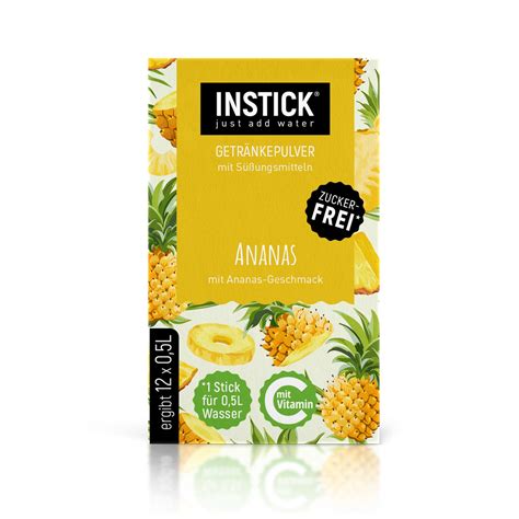 Instick Ananas Zuckerfreies Instant Getr Nk Gr E S Sticks