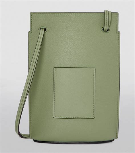 Mens Loewe Green Leather Dice Cross Body Bag Harrods Uk