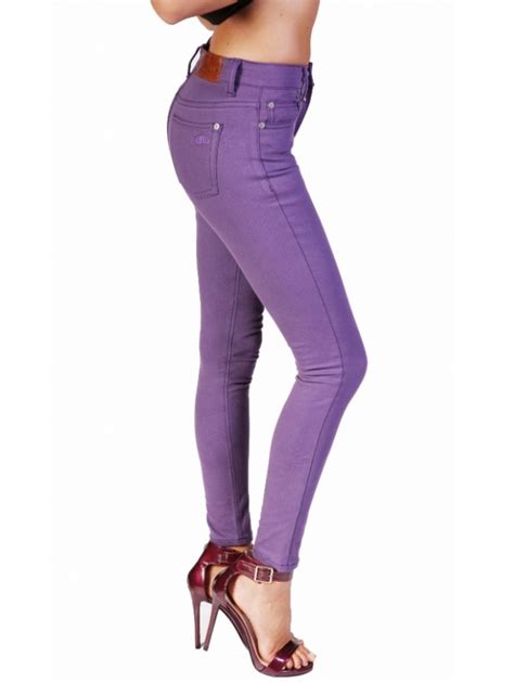 High Waist Purple Skinny Jeans The Bullet Blues Color Pop Edit