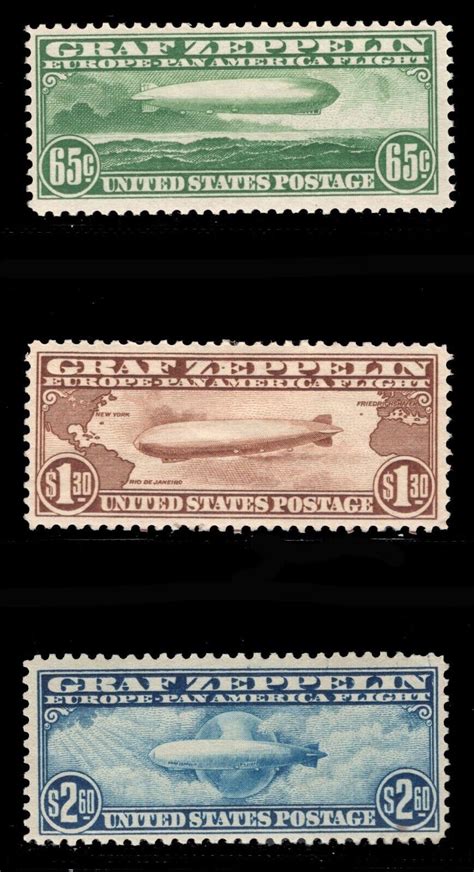 Us Stamps C C Graf Zeppelin Mint Og Lh Vf Lot United