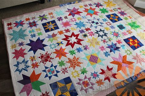 Piece N Quilt Modern Star Quilt Custom Machine Quilting By Natalia