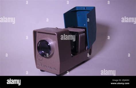 Vintage Soviet 35 Mm Film Slide Projector Etude 2c Stock Video Footage