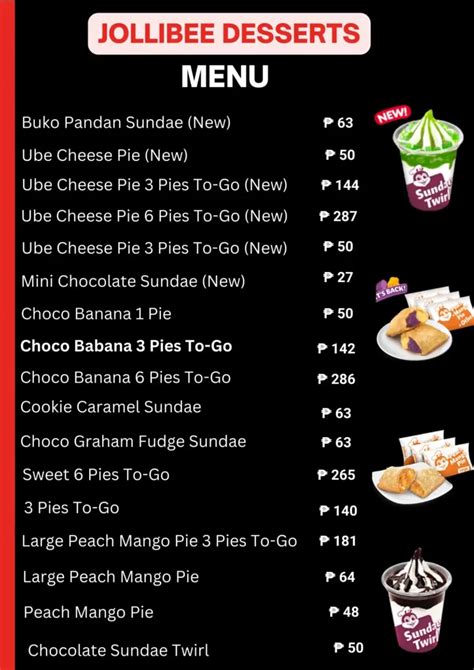 Jollibee Desserts Menu with Latest Prices | January 2024