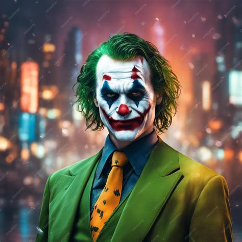 Premium Photo Joker Portrait Isolated On Blurred City Background