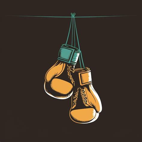 Premium Photo There Are Two Boxing Gloves Hanging From A Rope