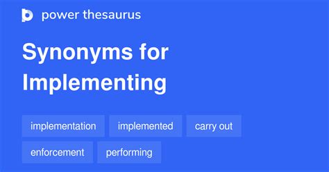 Implementing Synonyms Words And Phrases For Implementing