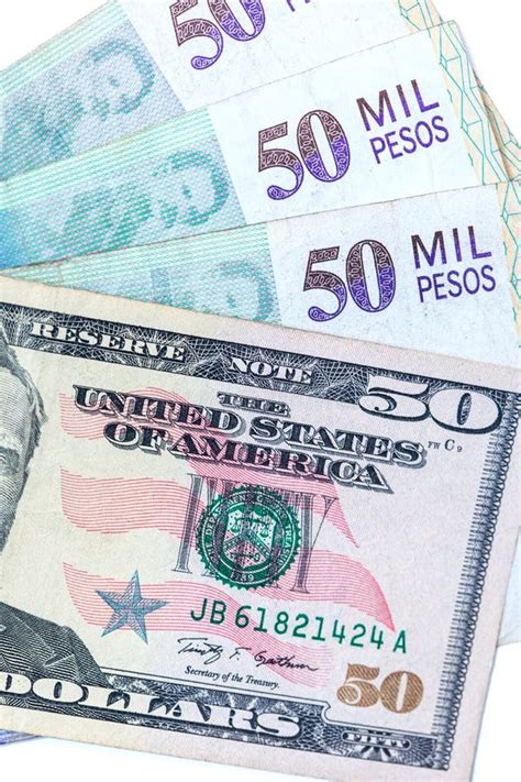 Exchange Rate Between US Dollar And Colombian Peso In 2019 Stock Image - Image of notes ...