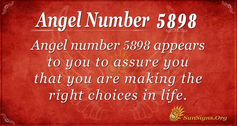 Angel Number 5898 Meaning Making Decisions SunSigns Org