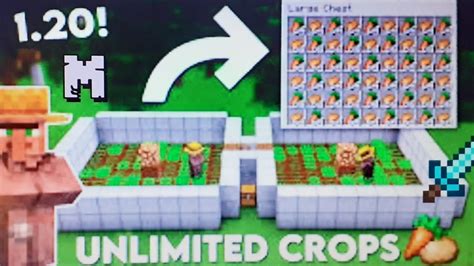 Minecraft Villager Afk Crop Farm 120 Tutorial Youtube