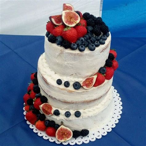 Svatebn Polonah Dort S Erstv M Ovocem Wedding Naked Cake Desserts