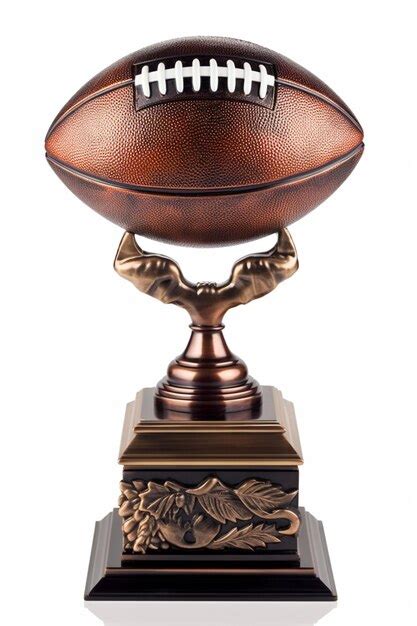 Premium Ai Image A Close Up Of A Football Trophy On A Pedestal With A