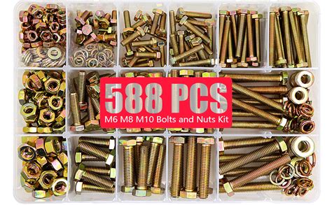 Yeezet Pcs M M M Grade Heavy Duty Bolts And Nuts Flat Lock