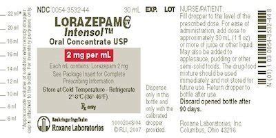 Lorazepam Intensol - FDA prescribing information, side effects and uses