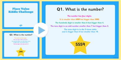 Place Value Riddle Challenge PowerPoint Teacher Made