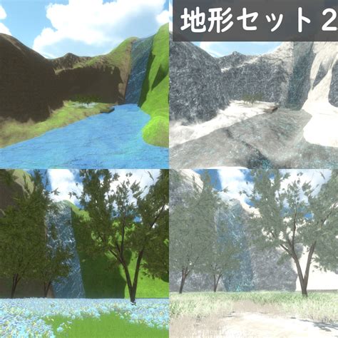 VRChat向けワールド地形5種セット 花 Pocket Garden BOOTH