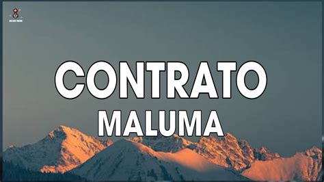 Maluma Contrato Lyrics Letra Youtube