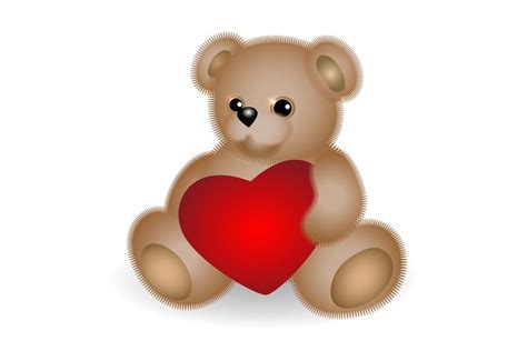 Teddy Bear with Toy Heart Illustration