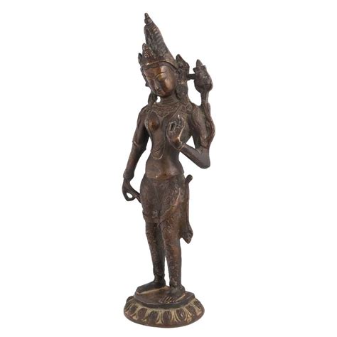 Brass Goddess Tara Buddhist Savior Statue