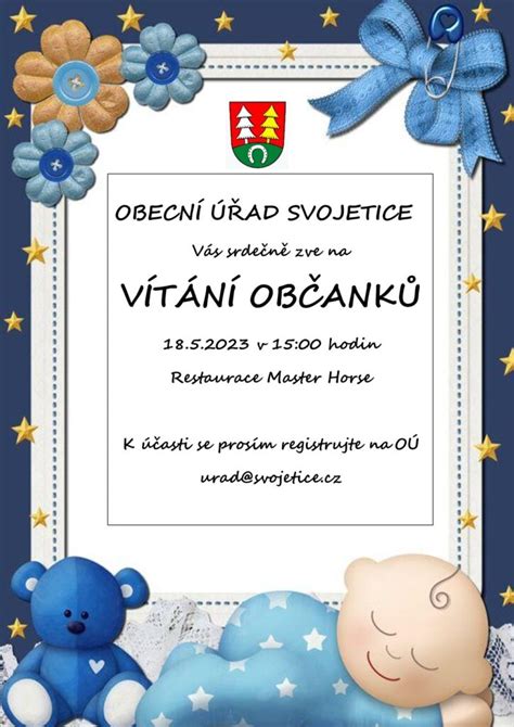 Vítání občánků 18 5 2023 Obec Svojetice