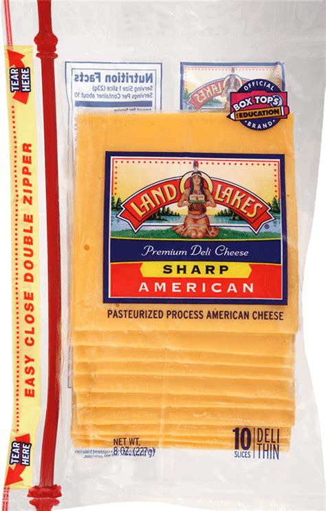 Download Land O Lakes Yellow American Cheese Deli Sliced 72 Land O